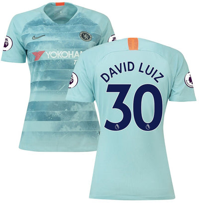 David Luiz Chelsea Nike Women's 2018/19 Third Stadium Replica Player Jersey – Blue
