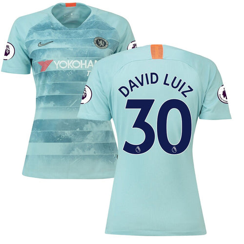 David Luiz Chelsea Nike Women's 2018/19 Third Stadium Replica Player Jersey – Blue