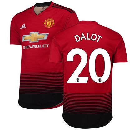 Diogo Dalot Manchester United adidas 18/19 Home Authentic Jersey – Red
