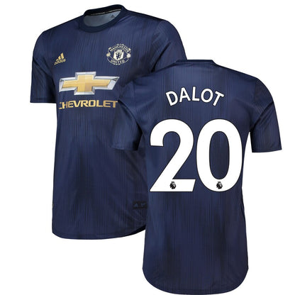 Diogo Dalot Manchester United adidas 18/19 Third Authentic Jersey – Navy