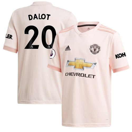Diogo Dalot Manchester United adidas 18/19 Away Authentic Jersey – Coral