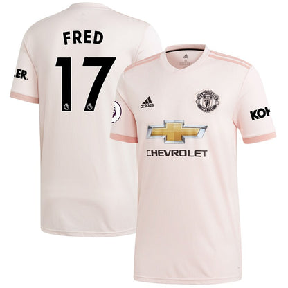 Fred Manchester United adidas 18/19 Away Replica Jersey – Coral