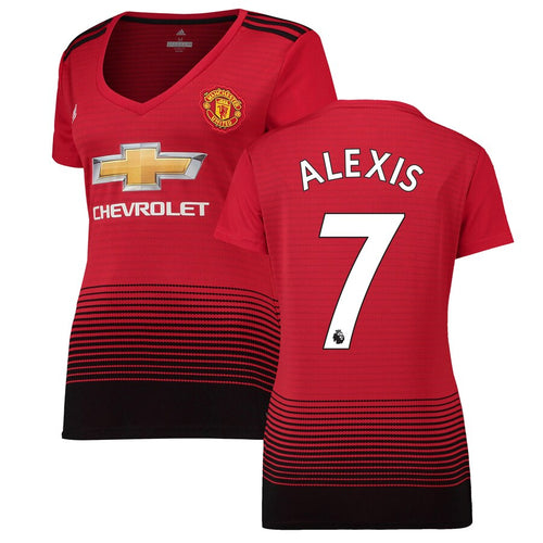 Alexis Sanchez Manchester United adidas Women's 18/19 Home Replica Jersey – Red