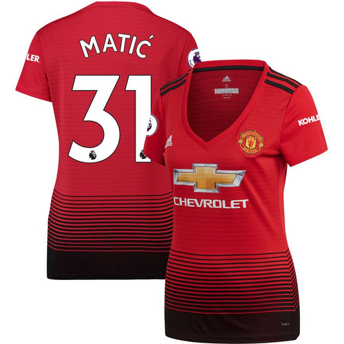 Nemanja Matic Manchester United adidas Women's 18/19 Home Replica Jersey – Red
