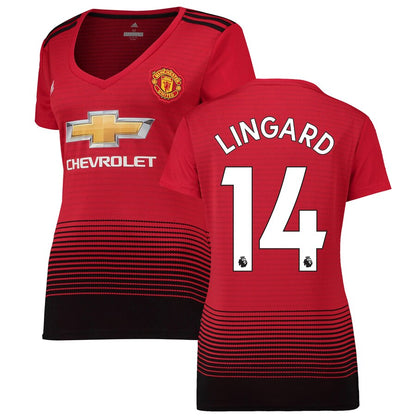 Jesse Lingard Manchester United adidas Women's 18/19 Home Replica Jersey – Red
