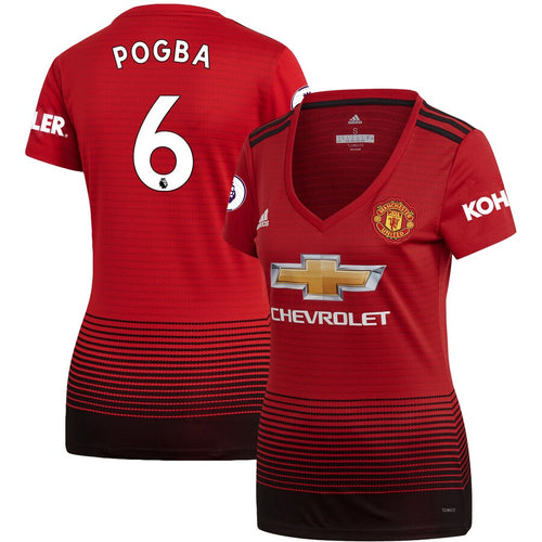 Paul Pogba Manchester United adidas Women's 18/19 Home Replica Jersey – Red