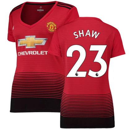 Luke Shaw Manchester United adidas Women's 18/19 Home Replica Jersey – Red