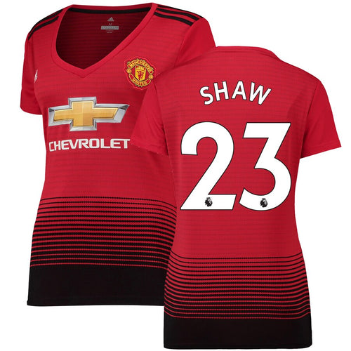 Luke Shaw Manchester United adidas Women's 18/19 Home Replica Jersey – Red