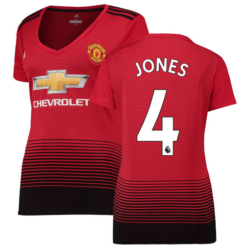 Phil Jones Manchester United adidas Women's 18/19 Home Replica Jersey – Red