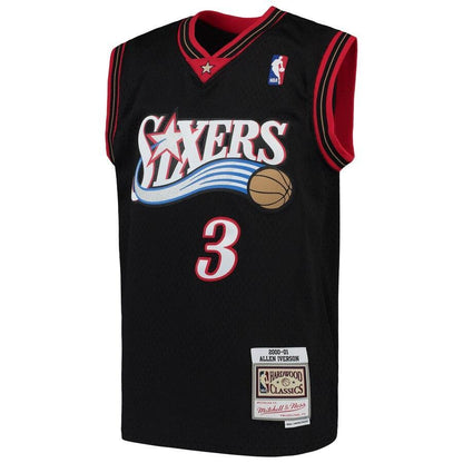Allen Iverson Philadelphia 76ers Youth Hardwood Classics Swingman Throwback Jersey – Royal