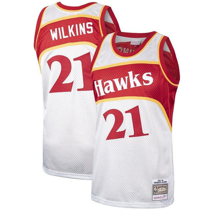 Dominique Wilkins Atlanta Hawks Hardwood Classics Platinum Swingman Jersey