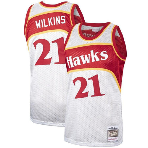 Dominique Wilkins Atlanta Hawks Hardwood Classics Platinum Swingman Jersey