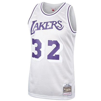 Magic Johnson Los Angeles Lakers Hardwood Classics Platinum Swingman Jersey