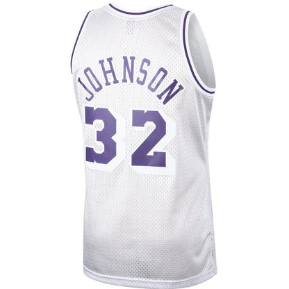 Magic Johnson Los Angeles Lakers Hardwood Classics Platinum Swingman Jersey