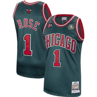 Derrick Rose Chicago Bulls Hardwood Classics 2008-09 Authentic Jersey – Green