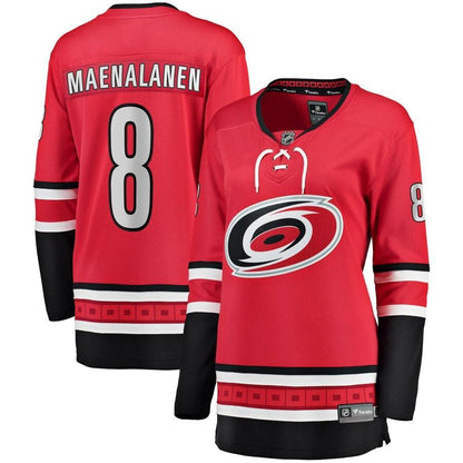 Saku Maenalanen Carolina Hurricanes  Branded Women's Home Breakaway Player Jersey – Red