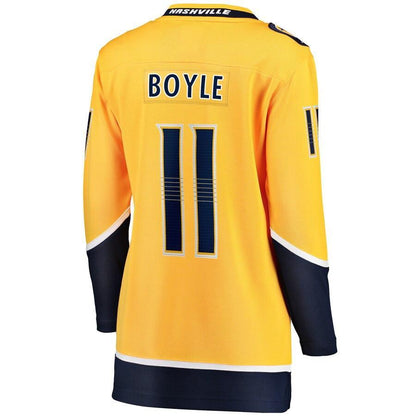Brian Boyle Nashville Predators  Branded Women's Home Breakaway Player Jersey – Gold