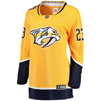 Rocco Grimaldi Nashville Predators  Branded Women's Home Breakaway Player Jersey – Gold