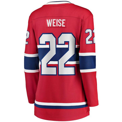 Dale Weise 22 Montreal Canadiens Women's Red Home Breakaway Player Jersey