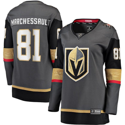 Jonathan Marchessault Vegas Golden Knights  Branded Women's Home Breakaway Player Jersey – Black