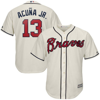 Ronald Acuna Jr. Atlanta Braves Majestic Alternate Cool Base Player Replica Jersey