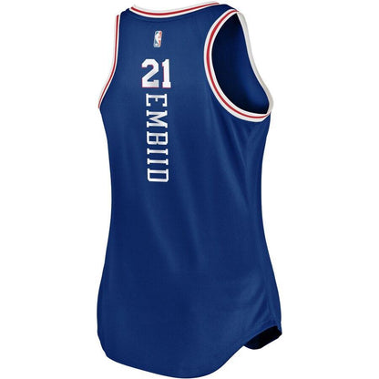Joel Embiid Philadelphia 76ers Women's Fast Break Team Tank Jersey - Icon Edition – Royal