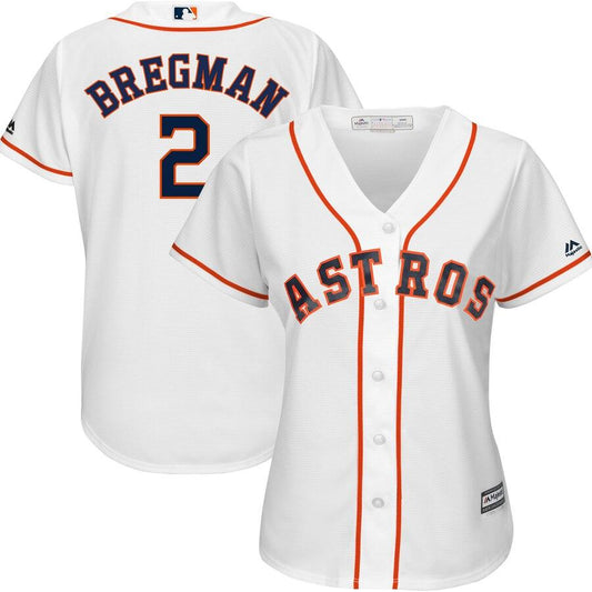 Alex Bregman 2 Houston Astros Women's White Home Cool Base Player Jersey