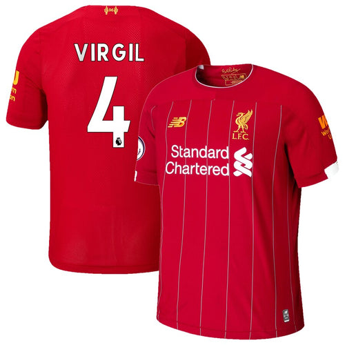 Virgil Van Dijk Liverpool New Balance 2019/20 Home Replica Player Jersey – Red
