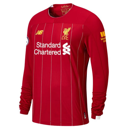 Mohamed Salah Liverpool New Balance Youth 2019/20 Home Replica Player Long Sleeve Jersey – Red