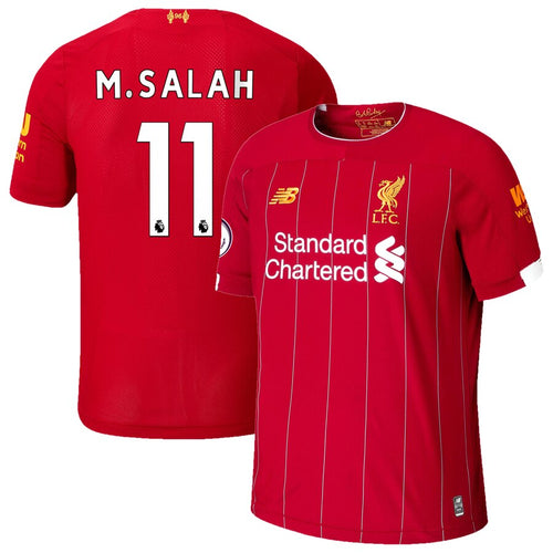Mohamed Salah Liverpool New Balance Youth 2019/20 Home Replica Player Stadium Jersey – Red
