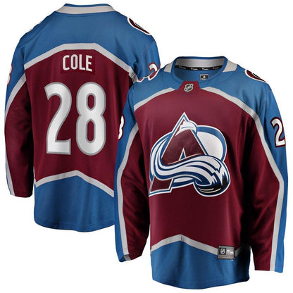 Ian Cole Colorado Avalanche  Branded Home Breakaway Player Jersey – Maroon