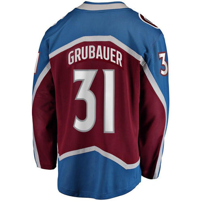 Philipp Grubauer Colorado Avalanche Branded Home Breakaway Player Jersey – Maroon