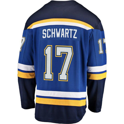 Jaden Schwartz 17 St. Louis Blues Youth Blue Breakaway Player Jersey