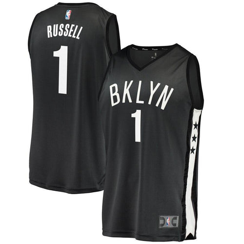 D'Angelo Russell Brooklyn Nets Fast Break Replica Jersey - Statement Edition – Black