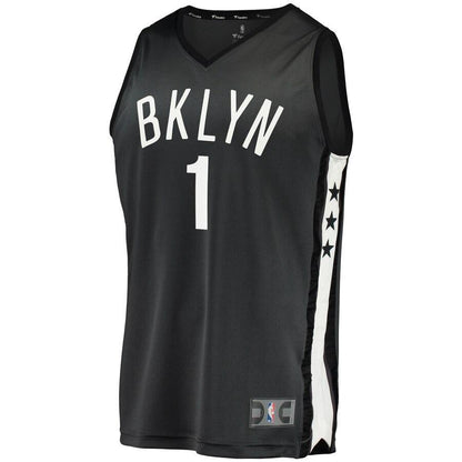 D'Angelo Russell Brooklyn Nets Fast Break Replica Jersey - Statement Edition – Black
