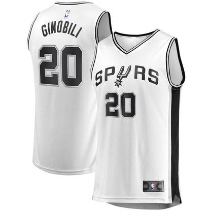 Manu Ginobili San Antonio Spurs Fast Break Replica Jersey - Association Edition