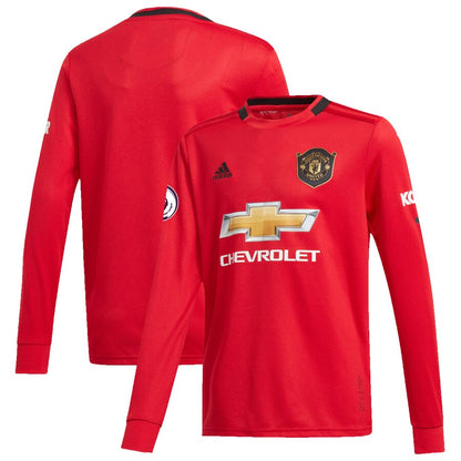 Manchester United adidas Youth 2019/20 Home Replica Long Sleeve Jersey – Red