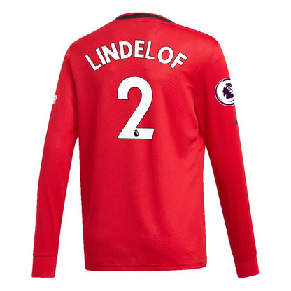 Victor Lindelöf Manchester United adidas Youth 2019/20 Home Replica Long Sleeve Player Jersey – Red