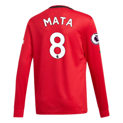 Juan Mata Manchester United adidas Youth 2019/20 Home Replica Long Sleeve Player Jersey – Red