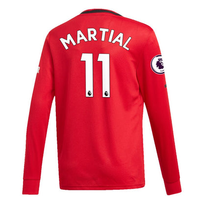 Anthony Martial Manchester United adidas Youth 2019/20 Home Replica Long Sleeve Player Jersey – Red