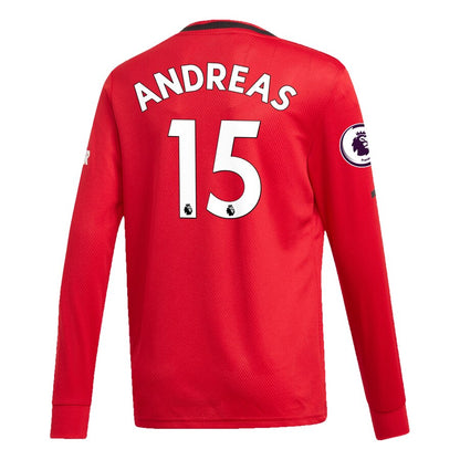 Andreas Pereira Manchester United adidas Youth 2019/20 Home Replica Long Sleeve Player Jersey – Red