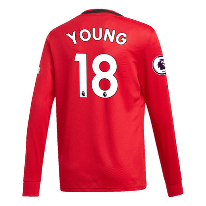 Ashley Young Manchester United adidas Youth 2019/20 Home Replica Long Sleeve Player Jersey – Red