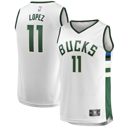 Brook Lopez Milwaukee Bucks Fast Break Replica Jersey - Association Edition – White