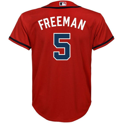 Freeman 5 Atlanta Braves Youth Navy Official Cool Base Player Jersey