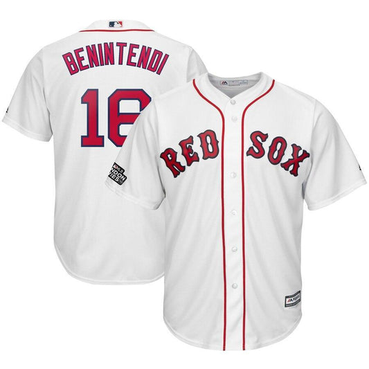 Andrew Benintendi 16 Boston Red Sox White 2019 London Series Cool Base Player Jersey