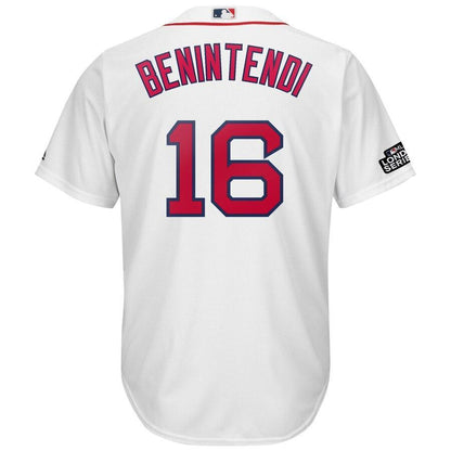 Andrew Benintendi 16 Boston Red Sox White 2019 London Series Cool Base Player Jersey