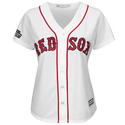 Mookie Betts 50 Boston Red Sox Women's White 2019 London Series Cool Base Player Jersey