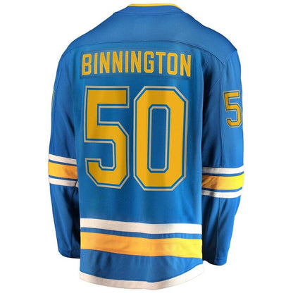 Jordan Binnington St. Louis Blues Blue 2019 Stanley Cup Champions Alternate Breakaway Player Jersey