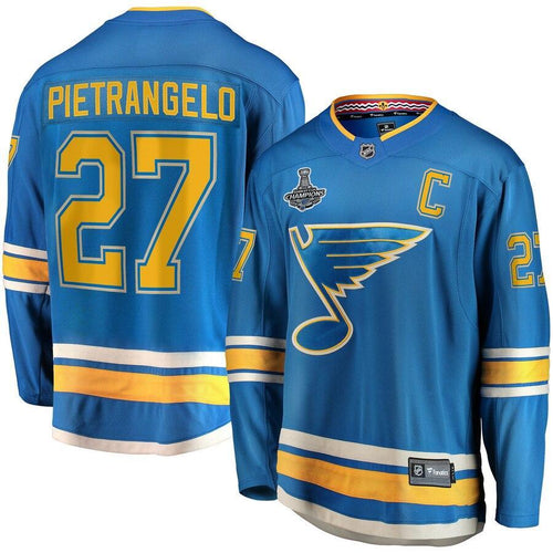 Alex Pietrangelo St. Louis Blues  Branded 2019 Stanley Cup Champions Alternate Breakaway Player Jersey - Blue