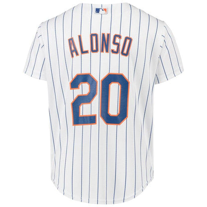 Pete Alonso New York Mets Youth White/Royal Home Official Cool Base Player Jersey